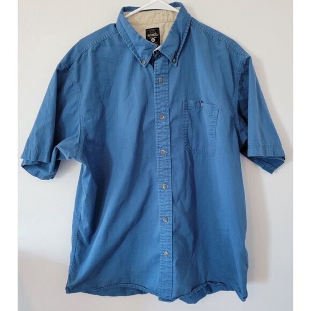 Redhead Shirt Mens XL Blue Vented Short Sleeve Button Up Pockets Outdoor